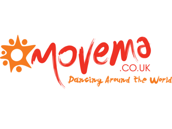 Movema logo and strapline: Dancing around the world
