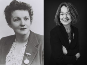 Black and white photos of Delia Murphy (left) and Carmen Cullen (right).