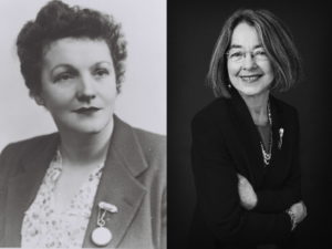 Black and white photos of Delia Murphy (left) and Carmen Cullen (right).