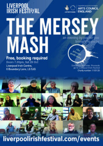 Decorative element: The Mersey Mash event poster.