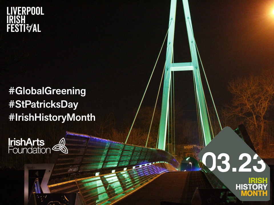 Greystone Bridge lit green for #GlobalGreening.