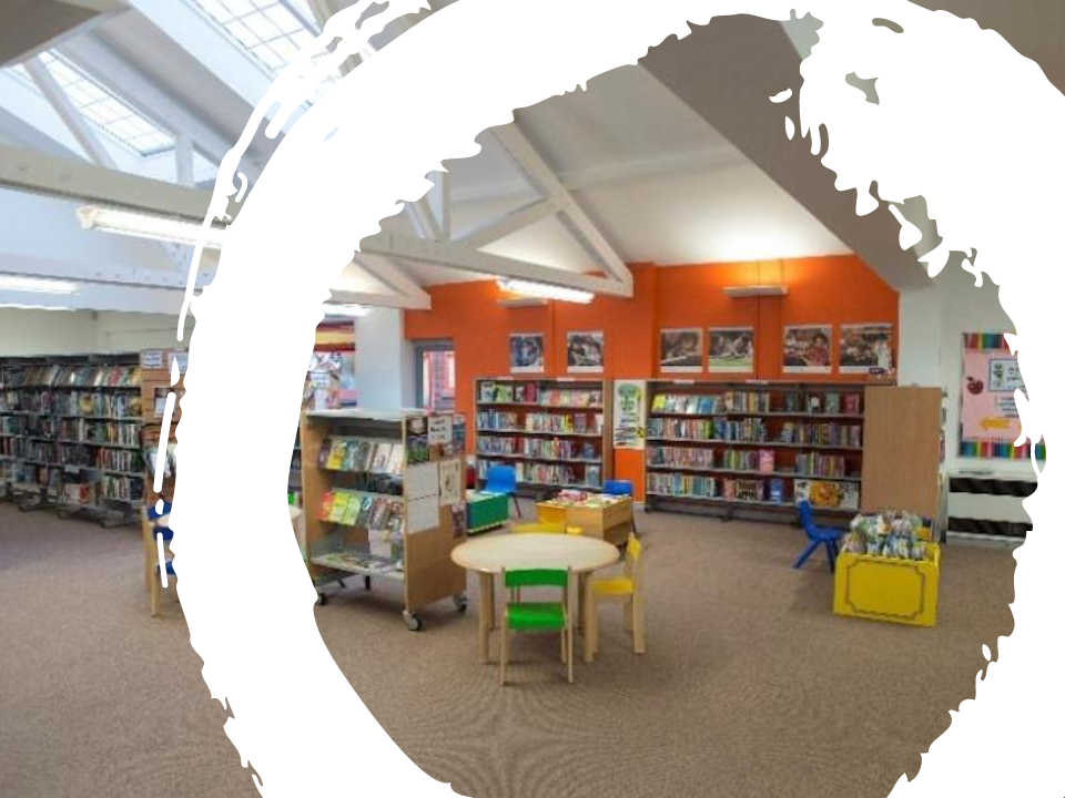 Inside view of Chester Lane Library.