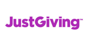 Just Giving (TM) logo in purple.